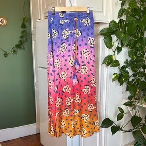 FARM Rio by Anthropology Multicolor Floral Maxi Skirt